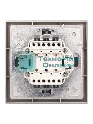 Выключатель 2-кл. СП ZIMA IP20 10А безвинт. зажим серый матовый LEZARD 704-7488-101QC