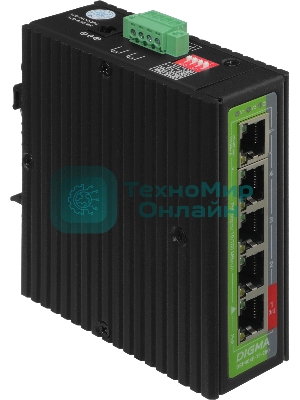 Коммутатор Digma DSP404F-1F-200, 5×100 Мбит/с, неуправляемый