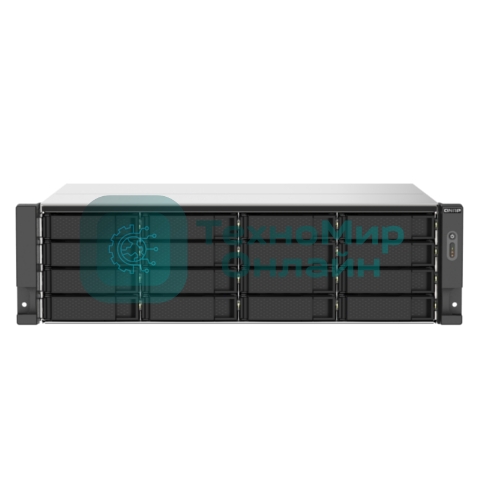 Сетевое хранилище без дисков SMB QNAP TS-1673AU-RP-16G NAS 16 HDD trays, 2x 2.5 GbE, rackmount, 2 PSU. 4-core AMD V1500B 2,2 GHz,RAM 16 Gb (1 x 16 GB) up to 32 Gb (2 x 16 GB). W/o rail kit RAIL-B02