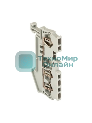 Колодка клеммная JXB-ST-1.5 17.5А 3 вывода пружинная сер. PROxima EKF plc-jxb-st-1.5-3