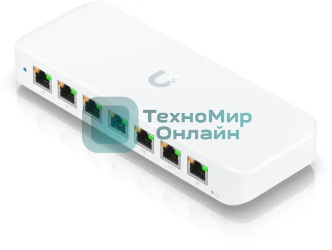 Коммутатор Ubiquiti UniFi Switch Ultra 60W PoE-коммутатор, 8х 1G RJ45, раздача 52 Вт