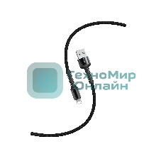 Кабель Smartbuy (iK-512-S26b) S26 Lightning черный.,3 А,PD,нейл.,1м