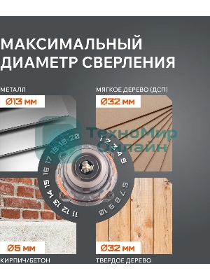 Дрель-шуруповерт Patriot BR 212UES, 21 В, 2 Ач, 85 Нм, бесщеточный