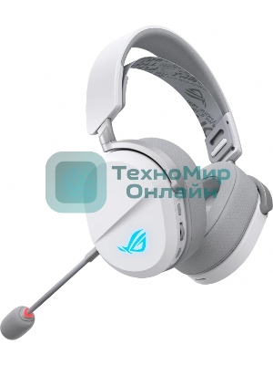 Гарнитура ASUS ROG Pelta белый, беспроводная + проводная, радиоканал, до 90 ч, подсветка, совместимость с PS5
