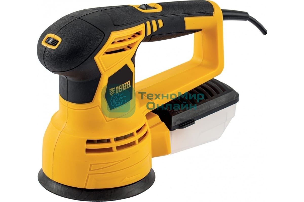 Эксцентриковая шлифовальная машина Denzel OS-125, 450 Вт, 6000-12000 об/мин