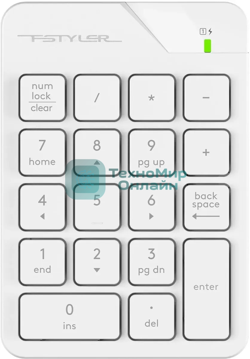 Числовой блок беспроводной A4Tech FGK21C, USB, Радиоканал, белый