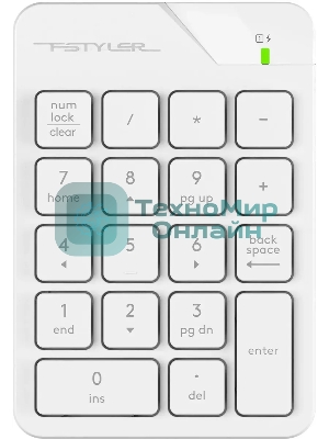 Числовой блок беспроводной A4Tech FGK21C, USB, Радиоканал, белый