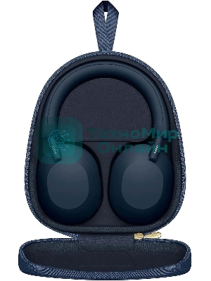 Беспроводные/проводные наушники Sony WH-1000XM5 синий, полноразмерные, Bluetooth + проводной, активное шумоподавление, до 30 ч