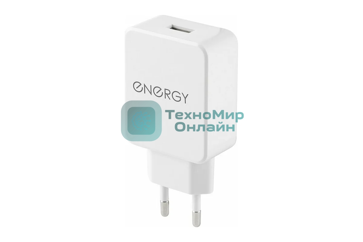 Сетевое зарядное устройство ENERGY ET-32, 2,1А, белый (104290)