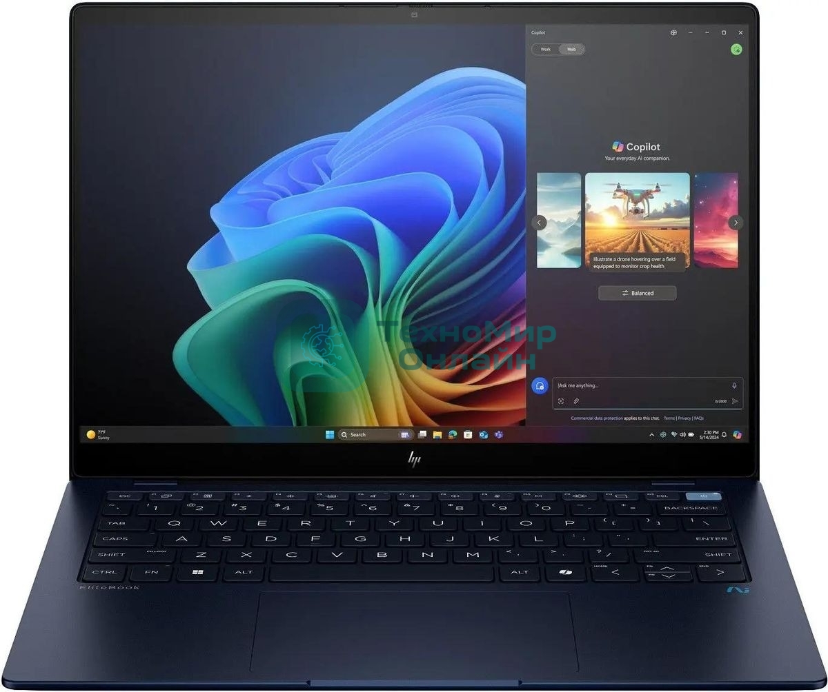 Ноутбук HP EliteBook Ultra G1q8 Snapdragon X Plus X1P-42-100 16Gb SSD 512Gb Intel Arc 14