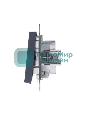 Механизм выключателя 2-кл. СП AtlasDesign 10А IP20 (сх. 5а) 10AX с подсветкой грифель