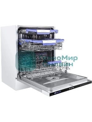 Встраиваемая посудомоечная машина Maunfeld MLP-12IMR, черный, 59.8 см, 14 компл., 44 дБ, класс A++