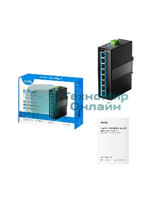 Коммутатор CUDY IF1008P, 8×100 Мбит/с, неуправляемый
