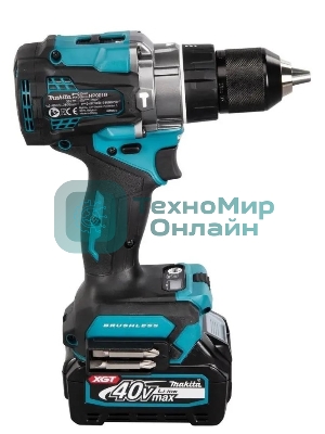 Дрель-шуруповерт Makita HP001GD201, 40 В, 2,5 Ач, 140 Нм, бесщеточный, ударный