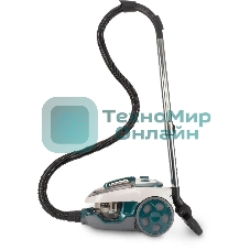 Пылесос Hyundai HYV-C3500 белый/бирюзовый, 380/2220 Вт, уборка сухая, пылесборник контейнер 2.5 л