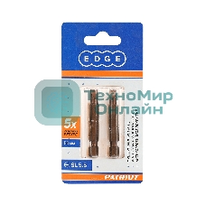 Бита EDGE by PATRIOT SL5,5, сталь S2, длина 50 мм, 2шт в блистере