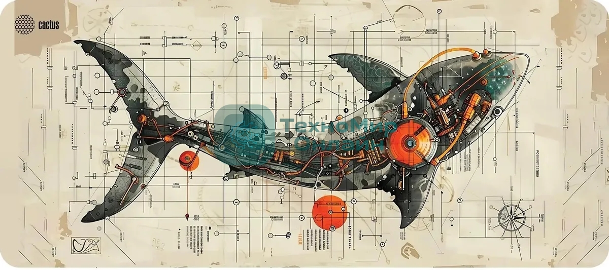 Коврик для мыши Cactus Shark 900x400x4мм (CS-MP-COR03XXL)