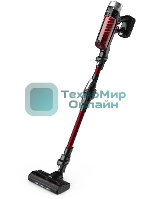 Пылесос вертикальный Tefal X-Force Flex TY2079WO черный/красный, питание от аккумулятора, 100 Вт, уборка сухая, пылесборник 0.4 л
