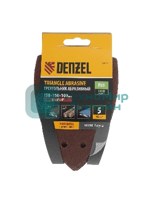 Треугольник абразивный Denzel на ворc. подложке под 