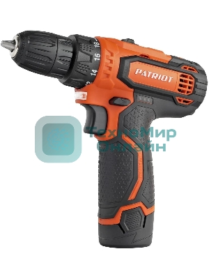 Дрель-шуруповерт Patriot BR 119Li, 12 В, 2 Ач, 30 Нм, щеточный