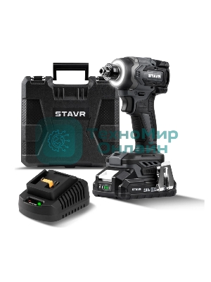 Дрель-шуруповерт СТАВР SID 18BL-230V-1, 18 В, 2 Ач, 230 Нм, бесщеточный