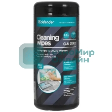 Чистящие салфетки Defender для экранов TV, ЖК-мониторов, дисплеев ноутбуков/нетканый материал/туба/100 шт/Германия