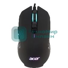 Мышь проводная Acer OMW160 черный, 6400 dpi, USB, кнопки - 8