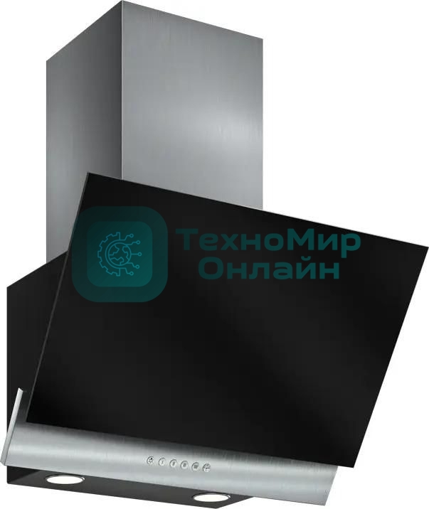 Вытяжка наклонная Elikor RX6754XB серебристый/черный, 60 см, 700 куб. м/ч, 52 дБ