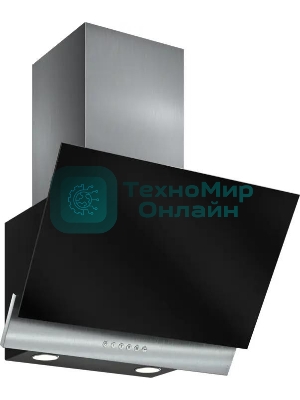 Вытяжка наклонная Elikor RX6754XB серебристый/черный, 60 см, 700 куб. м/ч, 52 дБ