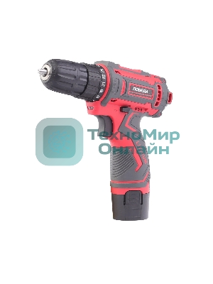 Дрель-шуруповерт Победа ДА-12П/1 Ли, 12 В, 2 Ач, 25 Нм, щеточный