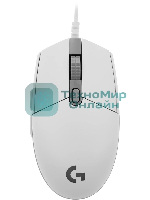 Мышь проводная Logitech G102 LIGHTSYNC белый, 8000 dpi, USB, кнопки - 6