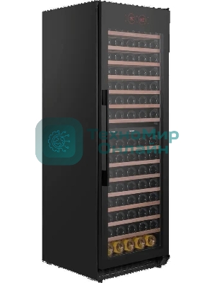 Винный шкаф встраиваемый Maunfeld MBWC-415D171, вместимость: 171 бутылок, черный