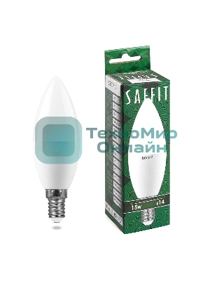 Лампа светодиодная SAFFIT SBC3715 LED 15Вт Е14 белый матовая свеча
