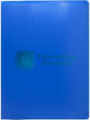 Папка на 4-х кольцах Silwerhof Eco A4, пластик, 0.5мм, синий