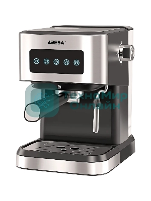 Кофеварка рожковая ARESA AR-1612 черный, исп. кофе - молотый, 1,5 л, 1100 Вт, 15 бар