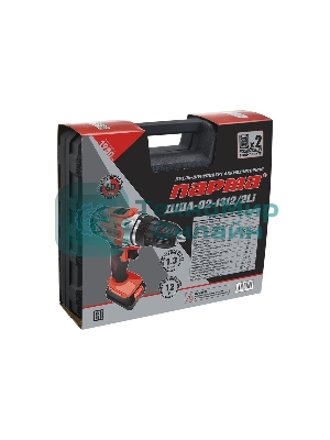 Дрель-шуруповерт Парма ДША-02-1312/2Li, 12 В, 1.3 Ач, 22 Нм, щеточный