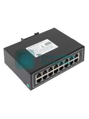 Коммутатор неуправляемый промышленный U-16T 16 портов 10/100Base-T(X) RJ45 монтаж на DIN-рейку TSX EKF TSX-U-16T