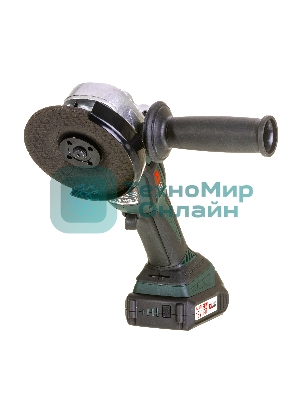 Угловая шлифовальная машина бесщеточная (болгарка) аккумуляторная KLPRO KLAT18B-20 (18В, Li-ion-2шт, 2.0Ач, 115мм, М14, 8500 об/мин З/У,сумка)