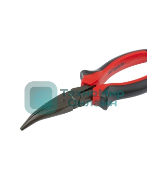 Длинногубцы Matrix black nickel 200 мм, изогнутые, двухкомпонентные рукоятки