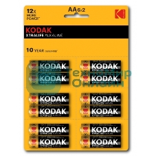 Батарейки Kodak LR6-12BL perforated (6x2BL) XTRALIFE Alkaline KAA-2x6 perf (144/576/18432) (цена за 1 шт)