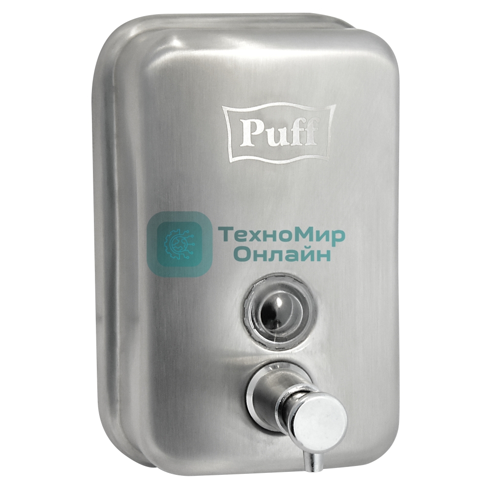 Дозатор для жидкого мыла из нерж. стали, матовый puff-8605m хром матовый, 500 мл, 17х12х12 см