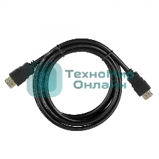 Кабель ACD-DHHM2-18B HDMI 2.0, Golden Plated,19m/19m, черный, 1.8м