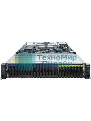 Серверная платформа Gigabyte Server Platform R283-S98/2U/2xIntel (Gen 4/5)/2xHS/32xDIMM/8xSFF NVMe/SATA/SAS + 16xSFF SATA/SAS + 2xSFF SATA/SAS/2x1GbE/2xOCP 3.0/4xFHHL/2x2000W/Rails/1Y