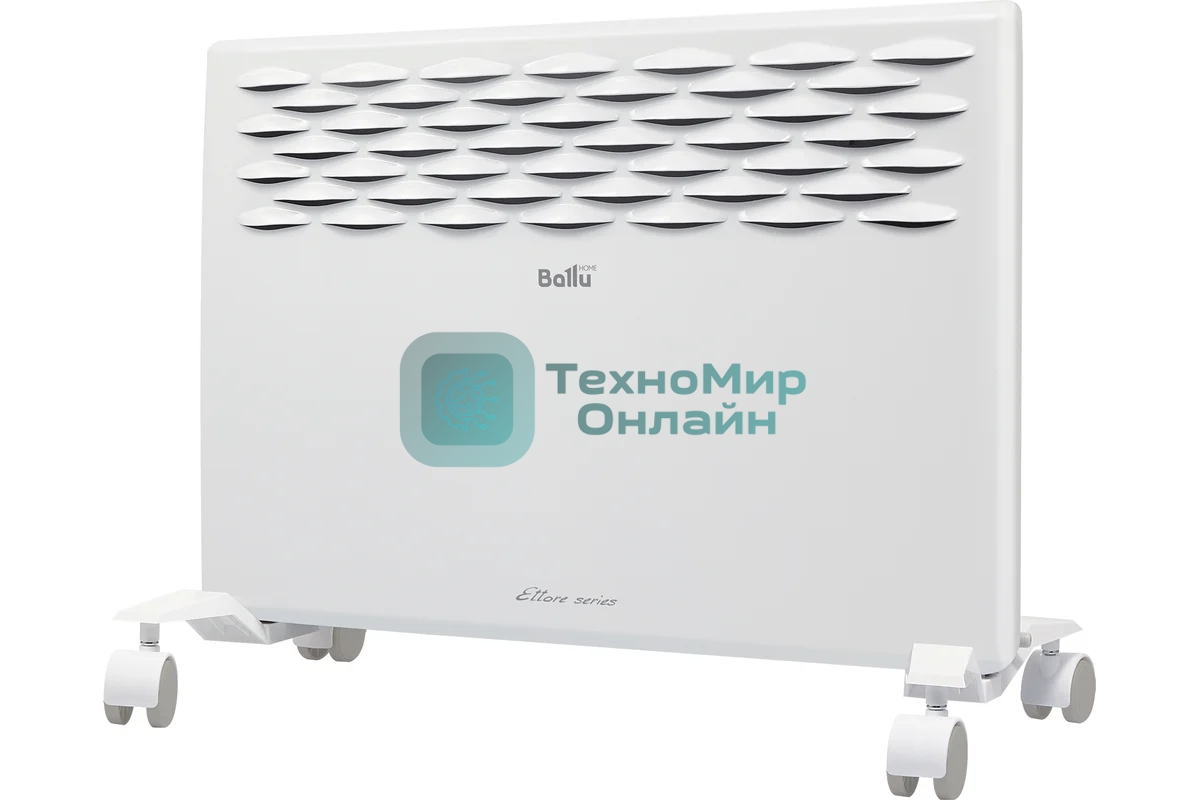 Конвектор электрический Ballu Ettore BEC/ETER-1500 белый, 1500 Вт, 20 м2, термостат, дисплей