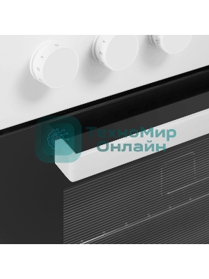 Плита электрическая Maunfeld MEC65CW07 белый, конфорок 4 шт, духовка 60 л, 60 см x 85 см x 60 см