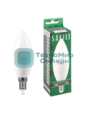 Лампа светодиодная SAFFIT SBC3715 LED 15Вт Е14 дневной матовая свеча