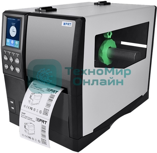 Принтер этикеток термотрансферный iDPRT iX4P Industrial 600 dpi, 102 мм/cек, USB, RS232, USB Host, Ethernet RJ-45, черный