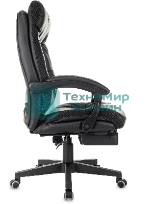 Кресло Бюрократ CH-824MSG-BF черный, экокожа