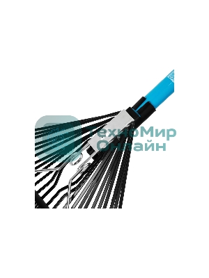 Грабли веерные стальные Palisad LUXE 570х1520 мм, 24 зуба, фибергласовый черенок, ПВХ накладка
