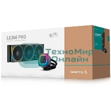 Система жидкостного охлаждения Deepcool LE360 PRO ARGb Soc-AM5/AM4/1200/1700/1851 черный 4-pin 19-33dB Al 300W 1817gr Ret (R-LE360PRO-BKAMMC-G-1)